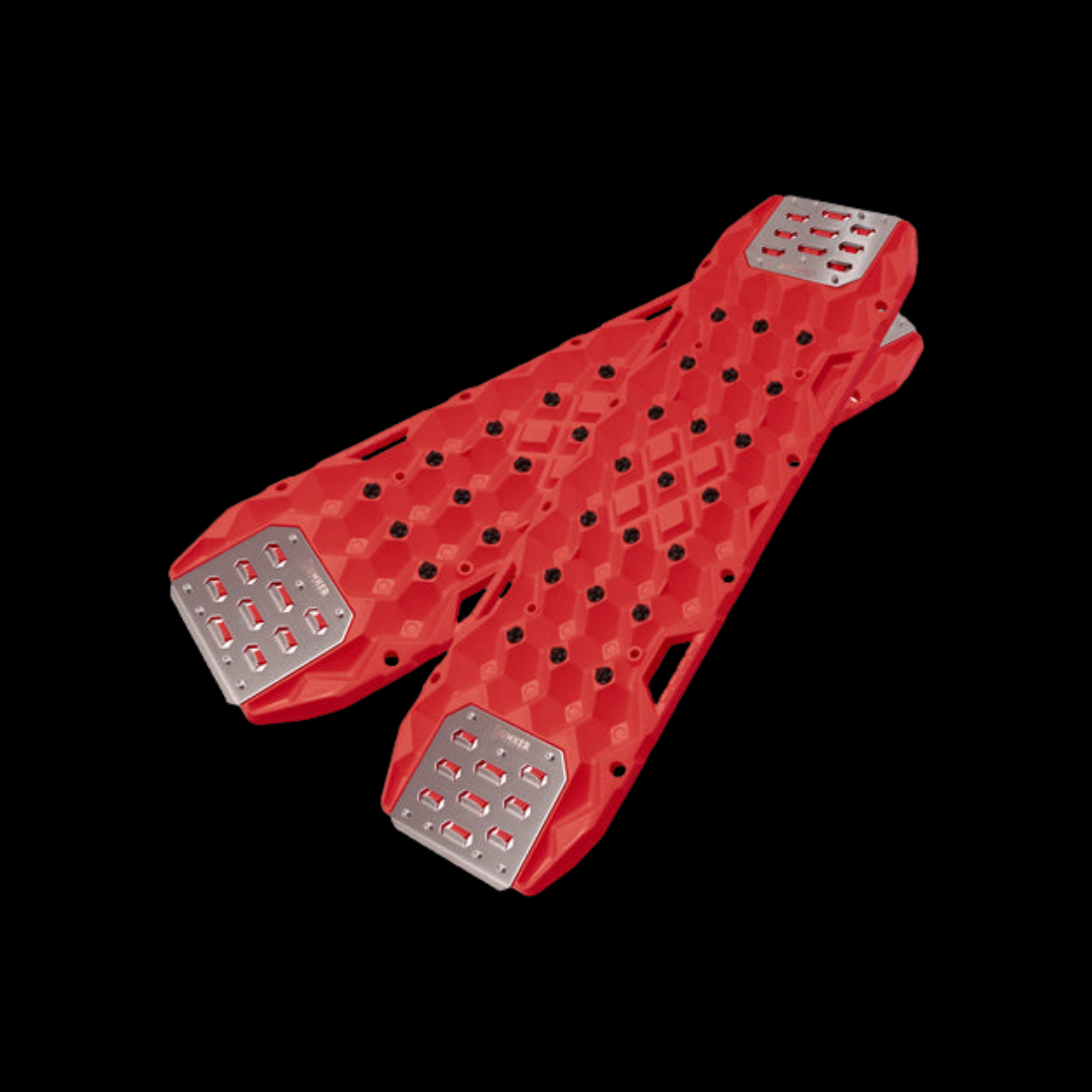Bunker Indust Recovery Tracks with Replaceable Teeth & Steel Plate Black